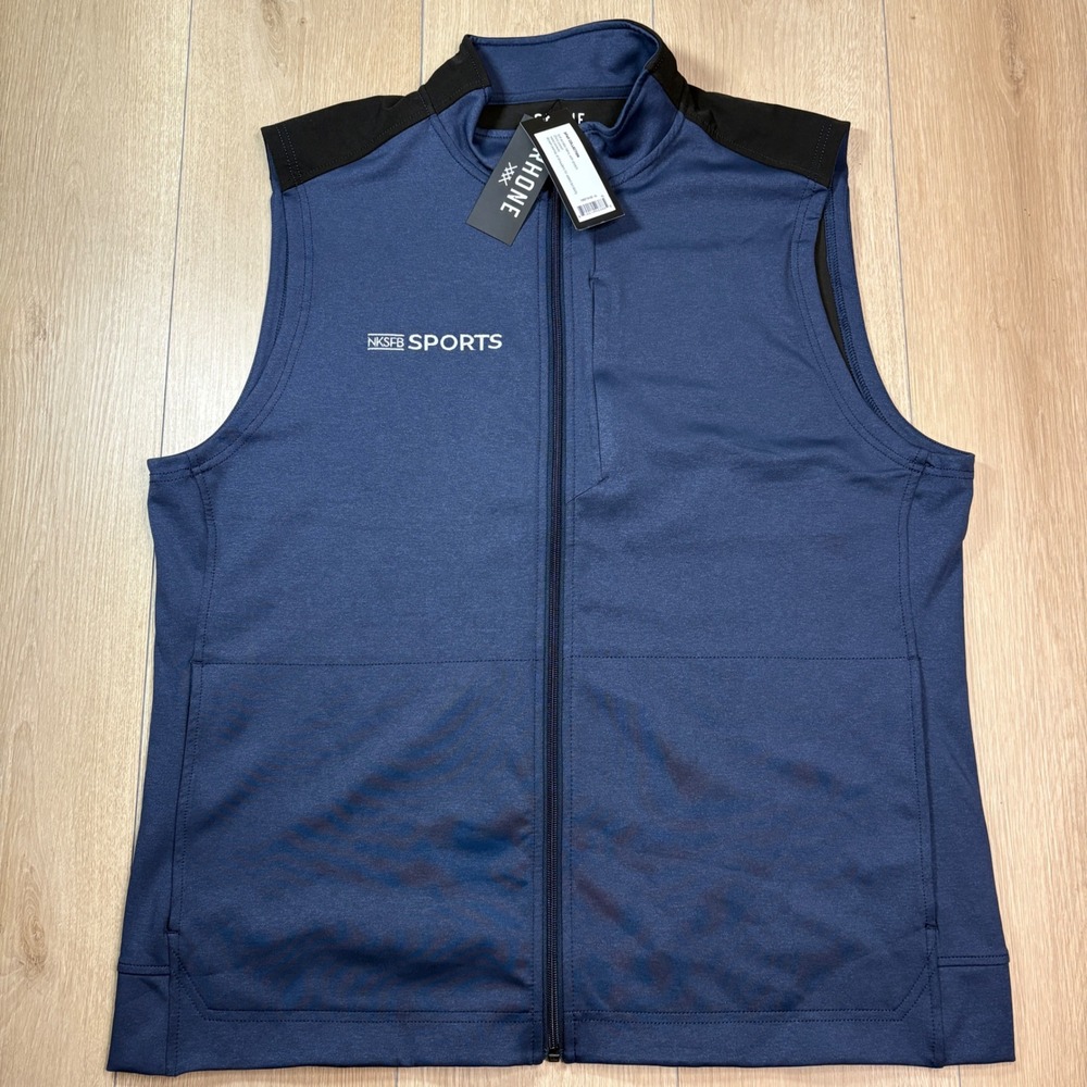 Rhone Spar Collection Vest Men XL Navy Blue Full Zip NWT Embroidery 100215-02-XL